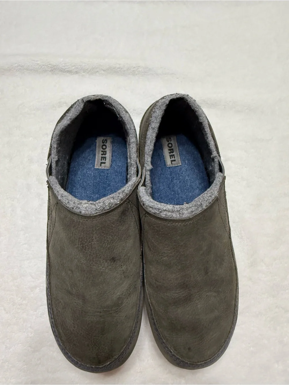 Sorel Men's Fairbanks Olive Green Suede Slip-On Loafers
